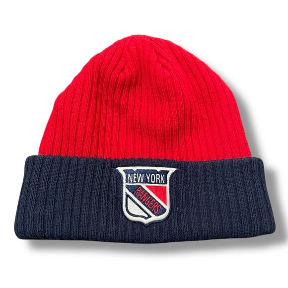 New York Rangers Knit Beanie Cap Fanatics Cuff Skull Hat NHL Ice Hockey Panarin - Picture 3 of 10